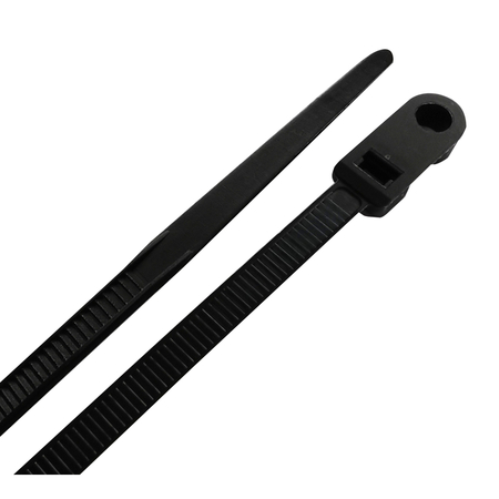 XLE CABLE TIES CABLETIE W/MNT 8 in.50#BLK MT-S-200-8-UV15